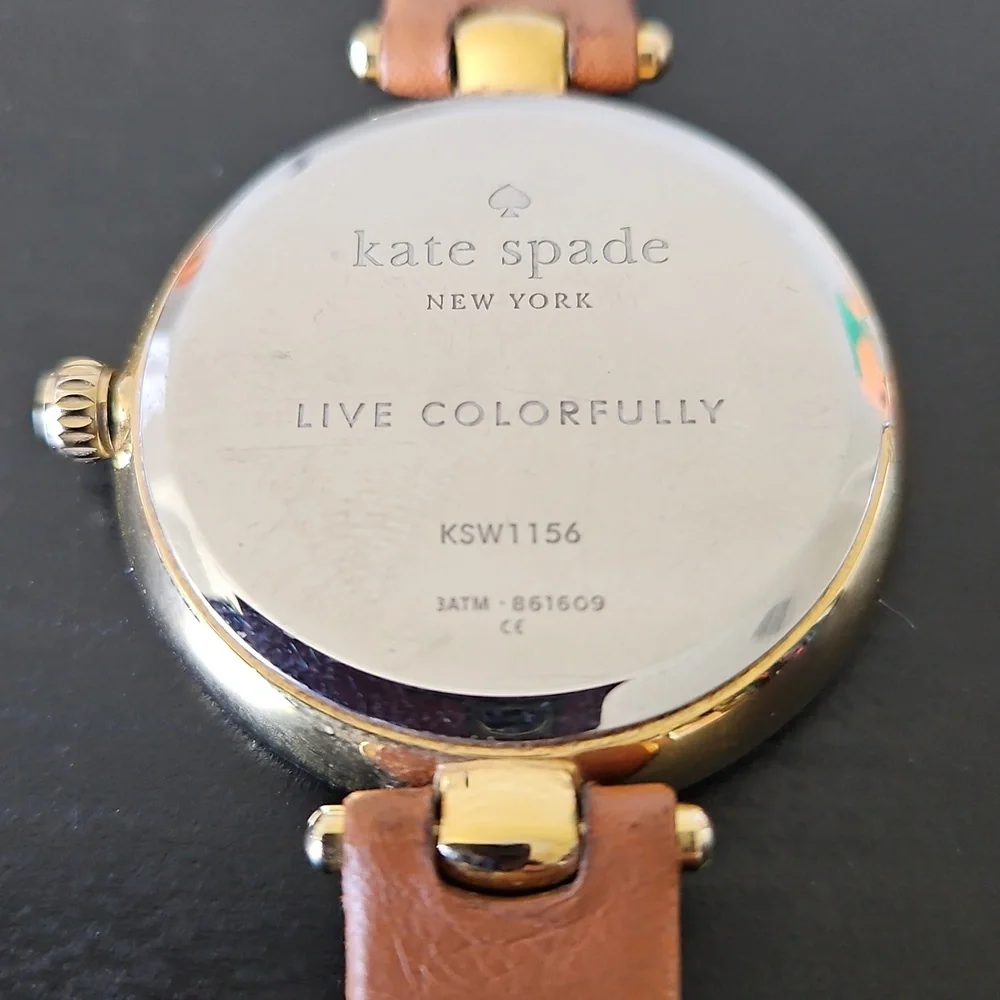 ♠️Kate Spade New York Holland 3-Hand Brown Leather Watch